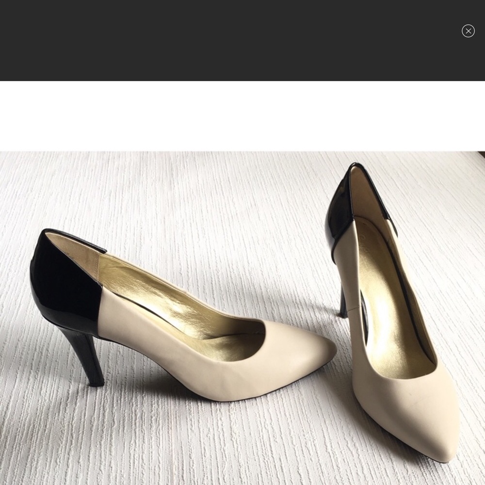 Seychelles Tan leather/ Black patent heels  9.5